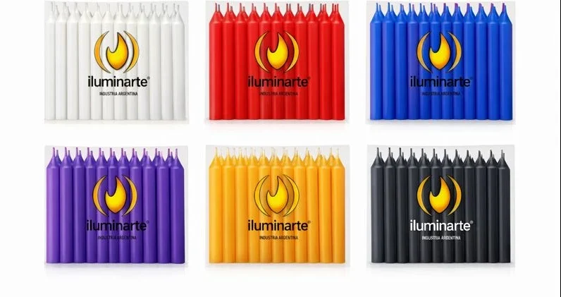 Velas cortas surtidas.