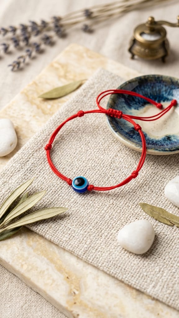 Pulsera de 7 nudos con ojo turco